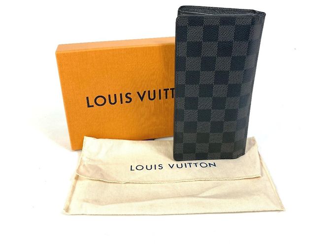 Louis Vuitton Damier Graphite Long Wallet Black - view 16