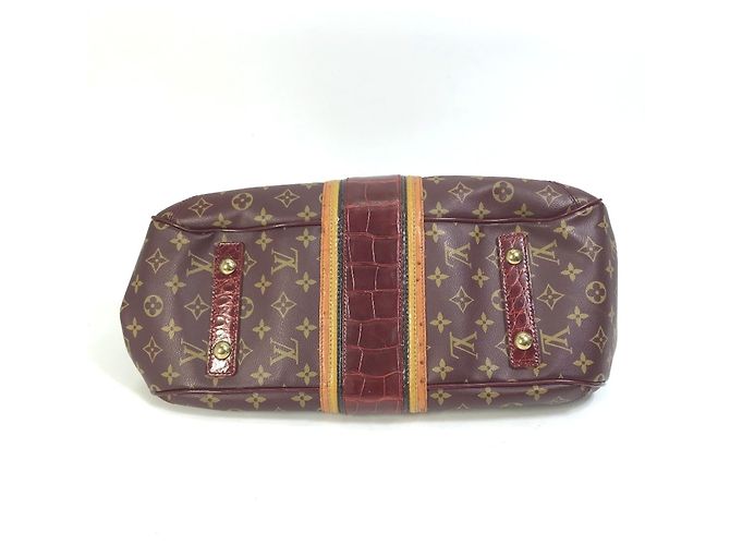 Louis Vuitton Monogram Mirage Boston/Schultertasche mit Greet-Verschluss Braun Rot - Ansicht 5