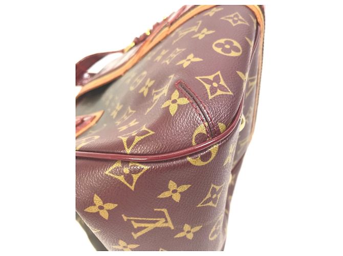Louis Vuitton Monogram Mirage Boston/Schultertasche mit Greet-Verschluss Braun Rot - Ansicht 8