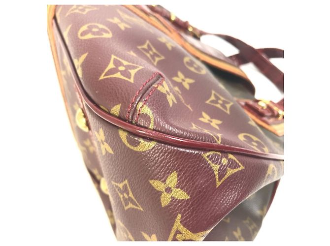 Louis Vuitton Monogram Mirage Boston/Schultertasche mit Greet-Verschluss Braun Rot - Ansicht 9