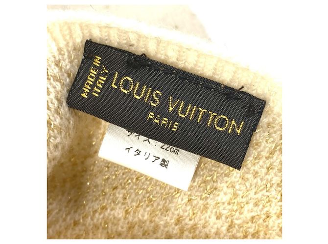 Lange Lamé Gonpoliana-Handschuhe mit Louis Vuitton-Logo Roh - Ansicht 5