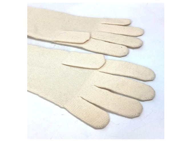 Lange Lamé Gonpoliana-Handschuhe mit Louis Vuitton-Logo Roh - Ansicht 7