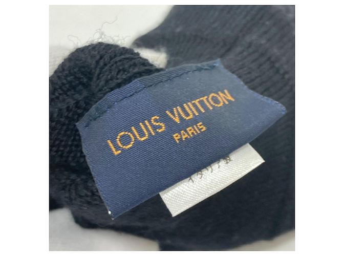 Guanti in lana da uomo Louis Vuitton Marrone Nero - vista 6
