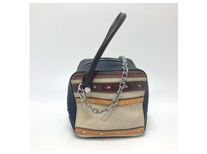 Borsa in pelle Trompe l'oeil Chain 2 in 1 Louis Vuitton Nero Beige - vista 2