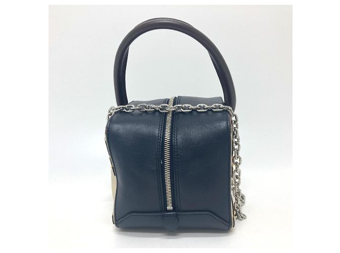 Borsa in pelle Trompe l'oeil Chain 2 in 1 Louis Vuitton Nero Beige - vista 3