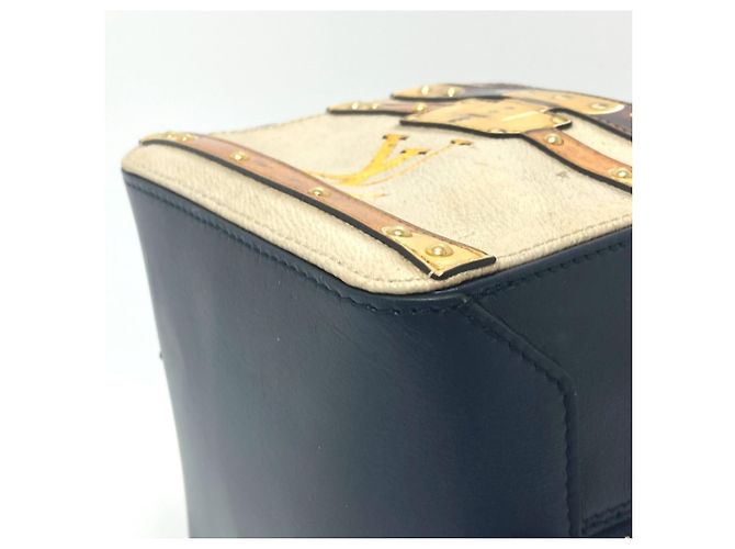 Borsa in pelle Trompe l'oeil Chain 2 in 1 Louis Vuitton Nero Beige - vista 6