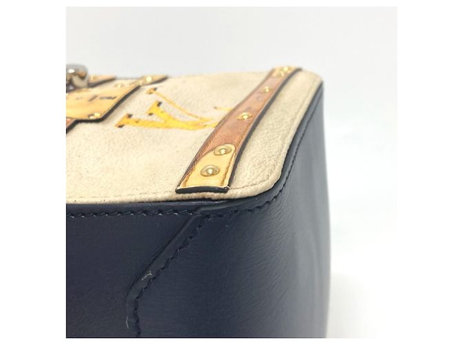 Borsa in pelle Trompe l'oeil Chain 2 in 1 Louis Vuitton Nero Beige - vista 7
