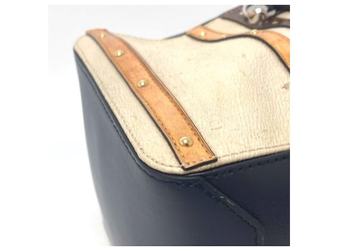 Borsa in pelle Trompe l'oeil Chain 2 in 1 Louis Vuitton Nero Beige - vista 8