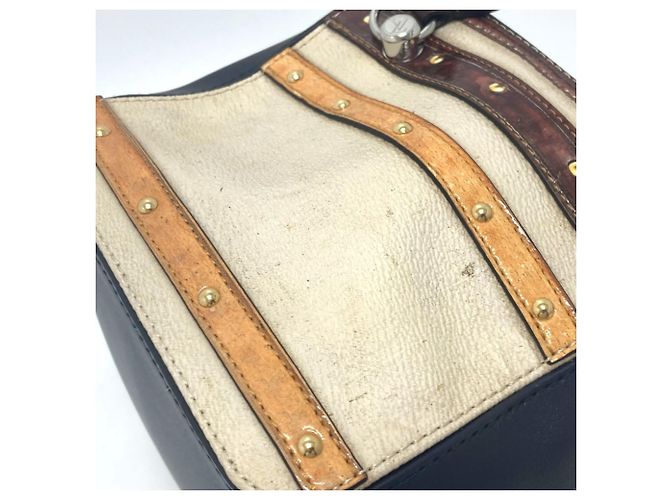 Borsa in pelle Trompe l'oeil Chain 2 in 1 Louis Vuitton Nero Beige - vista 9
