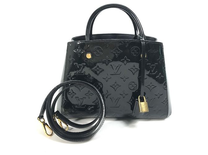 Borsa Montaigne BB in Monogram Vernis di Louis Vuitton Nero - vista 2