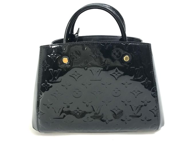 Borsa Montaigne BB in Monogram Vernis di Louis Vuitton Nero - vista 3