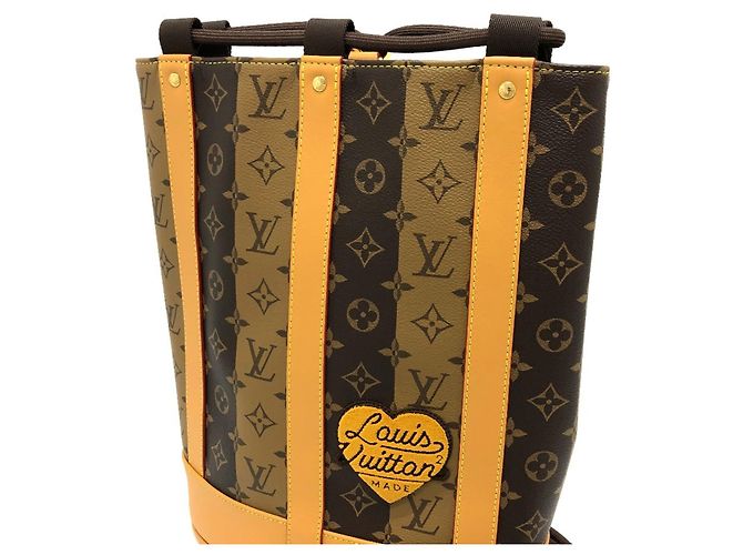 Borsa a Spalla Randonne Monogram Stripe di Louis Vuitton Marrone - vista 10