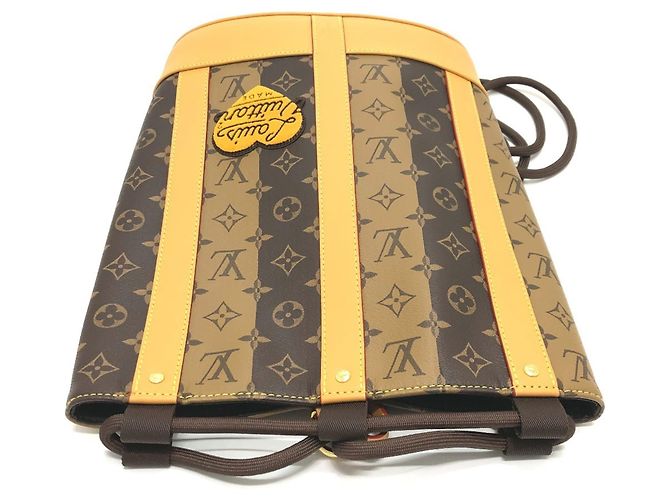 Borsa a Spalla Randonne Monogram Stripe di Louis Vuitton Marrone - vista 4