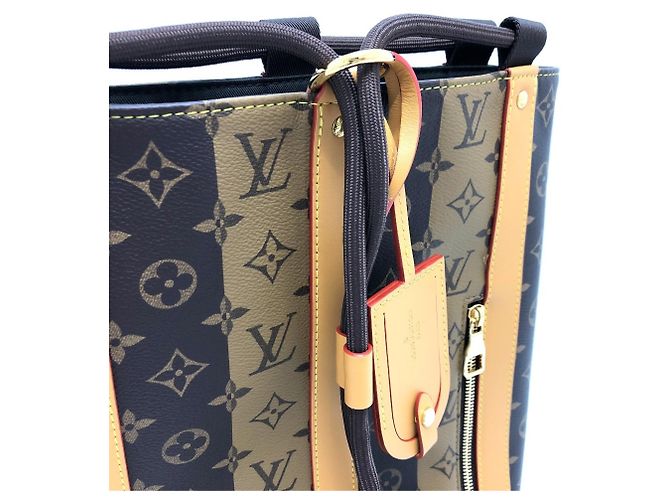 Borsa a Spalla Randonne Monogram Stripe di Louis Vuitton Marrone - vista 7