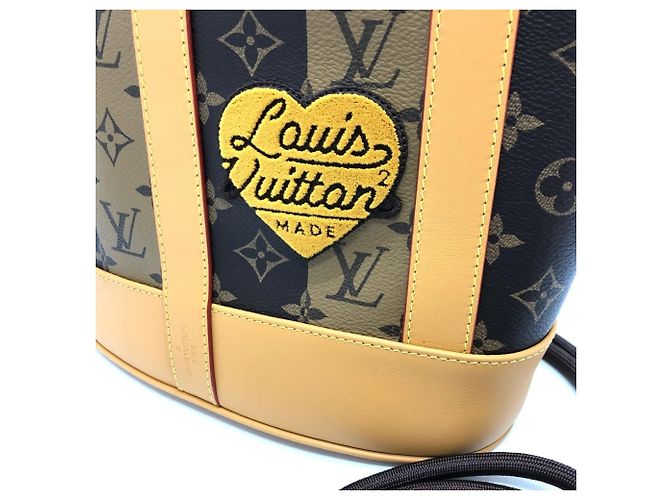Borsa a Spalla Randonne Monogram Stripe di Louis Vuitton Marrone - vista 9