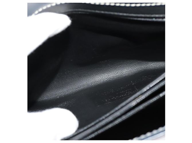 Saint Laurent Borsa a spalla Y Cut in pelle blu navy e oro Auth sw1140V D'oro - vista 11