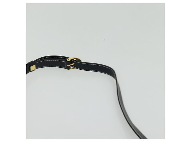 Saint Laurent Borsa a spalla Y Cut in pelle blu navy e oro Auth sw1140V D'oro - vista 14