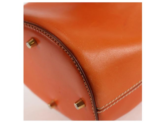 Borsa a Spalla PRADA in Pelle 2 in 1 Arancione Oro Auth ki5845 D'oro - vista 17