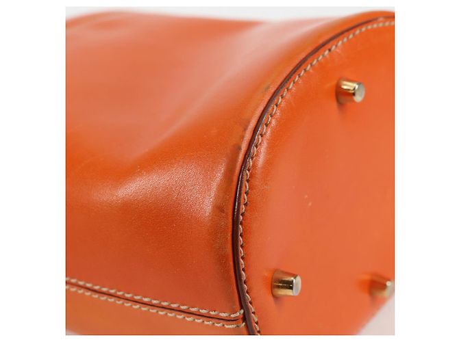 Borsa a Spalla PRADA in Pelle 2 in 1 Arancione Oro Auth ki5845 D'oro - vista 18