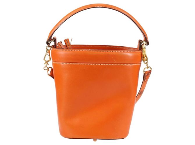Borsa a Spalla PRADA in Pelle 2 in 1 Arancione Oro Auth ki5845 D'oro - vista 2