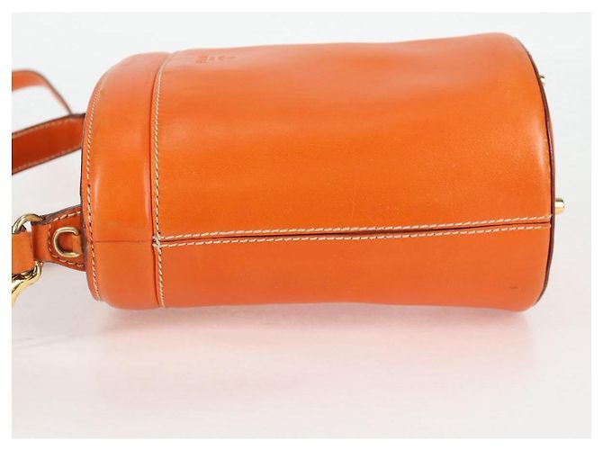 Borsa a Spalla PRADA in Pelle 2 in 1 Arancione Oro Auth ki5845 D'oro - vista 3