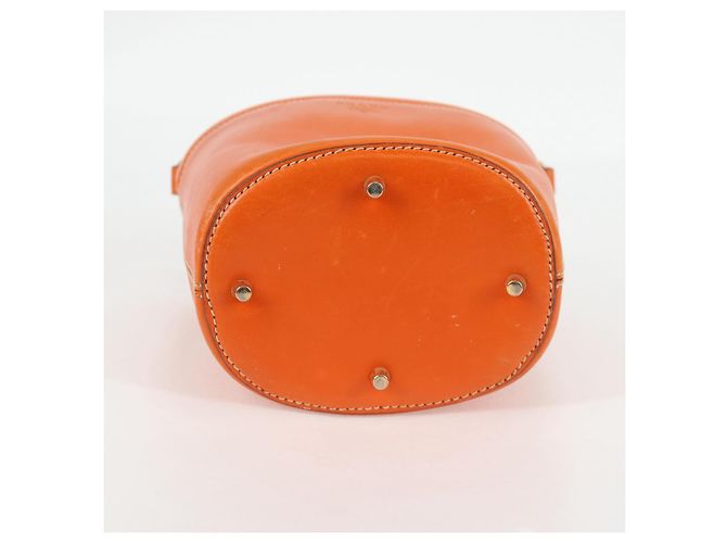 Borsa a Spalla PRADA in Pelle 2 in 1 Arancione Oro Auth ki5845 D'oro - vista 5
