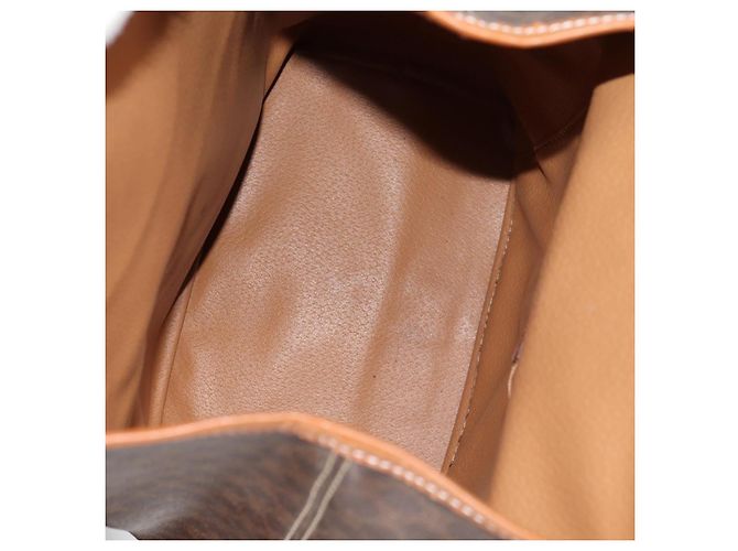 Céline CELINE Macadam Canvas Backpack PVC Leather Brown Gold Auth 133049 Golden - view 11