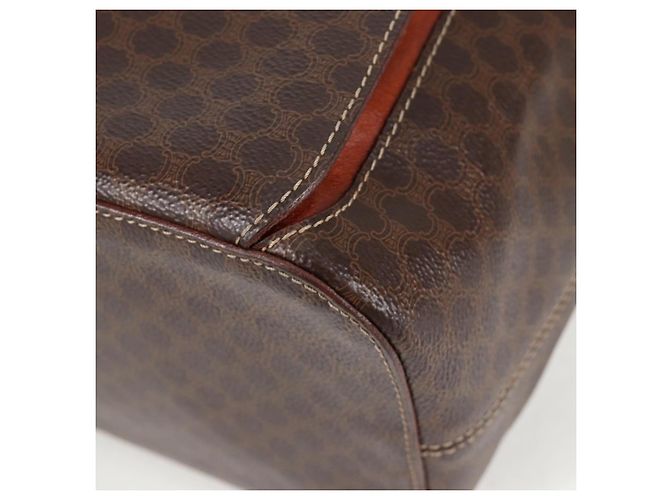 Céline CELINE Macadam Canvas Backpack PVC Leather Brown Gold Auth 133049 Golden - view 17