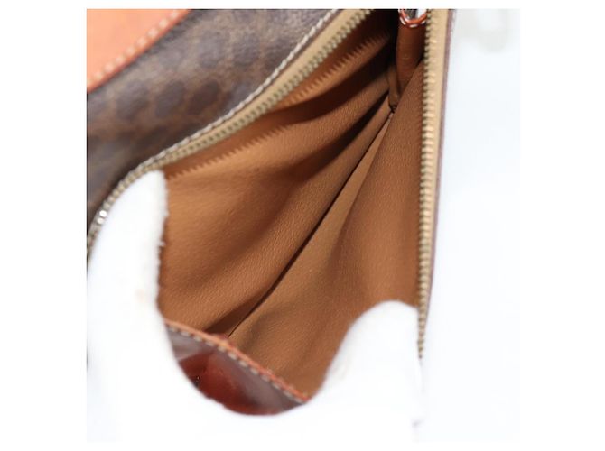 Céline CELINE Macadam Canvas Backpack PVC Leather Brown Gold Auth 133049 Golden - view 21