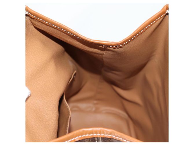 Céline CELINE Macadam Canvas Backpack PVC Leather Brown Gold Auth 133049 Golden - view 25
