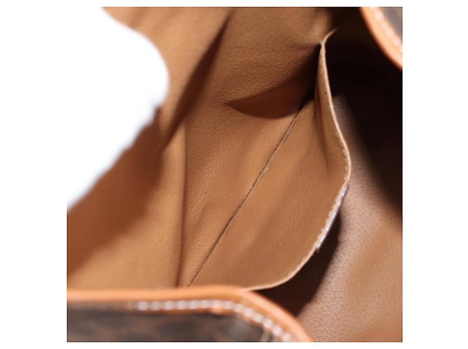 Céline CELINE Macadam Canvas Backpack PVC Leather Brown Gold Auth 133049 Golden - view 26