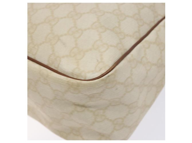 Borsa a Mano GUCCI GG Supreme PVC Bianco Oro 189898 Auth sw1305 D'oro - vista 17