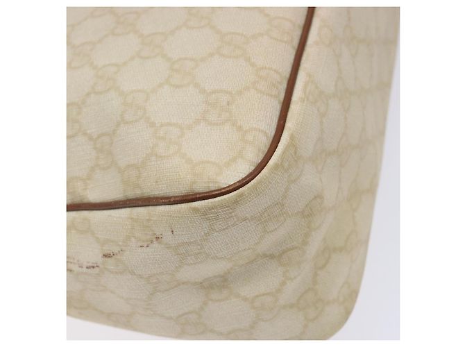 Borsa a Mano GUCCI GG Supreme PVC Bianco Oro 189898 Auth sw1305 D'oro - vista 18