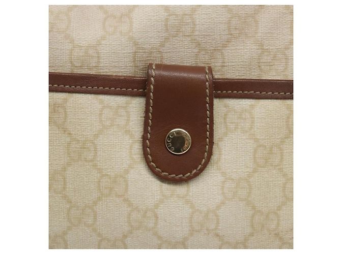 Borsa a Mano GUCCI GG Supreme PVC Bianco Oro 189898 Auth sw1305 D'oro - vista 19