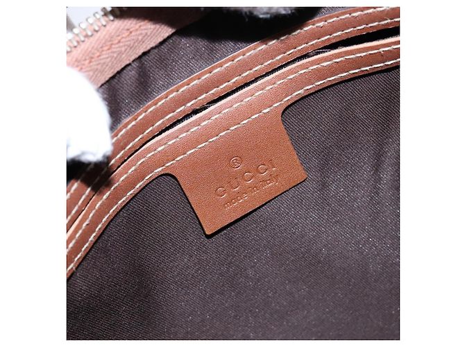 Borsa a Mano GUCCI GG Supreme PVC Bianco Oro 189898 Auth sw1305 D'oro - vista 21