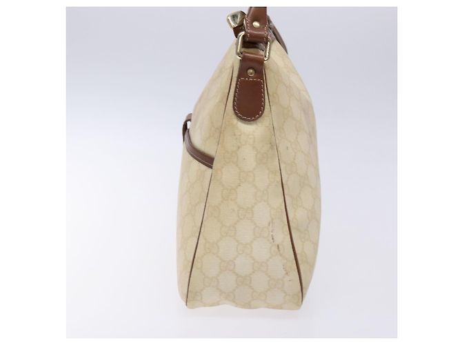 Borsa a Mano GUCCI GG Supreme PVC Bianco Oro 189898 Auth sw1305 D'oro - vista 3