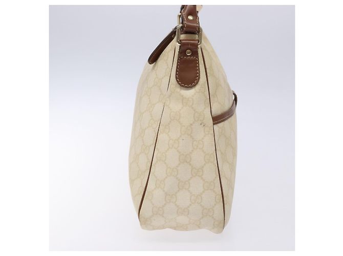Borsa a Mano GUCCI GG Supreme PVC Bianco Oro 189898 Auth sw1305 D'oro - vista 4