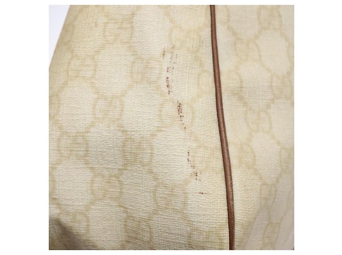 Borsa a Mano GUCCI GG Supreme PVC Bianco Oro 189898 Auth sw1305 D'oro - vista 9