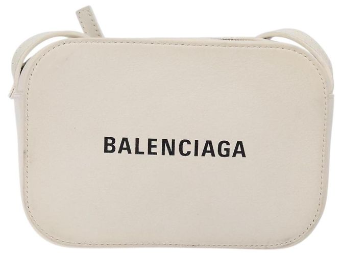Balenciaga Borsa a Spalla in Pelle Bianca Argento Auth sw1264 Bianco - vista 13