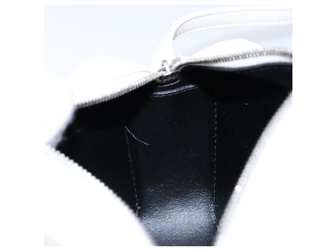 Balenciaga Borsa a Spalla in Pelle Bianca Argento Auth sw1264 Bianco - vista 19