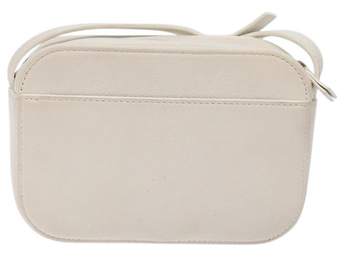 Balenciaga Borsa a Spalla in Pelle Bianca Argento Auth sw1264 Bianco - vista 2