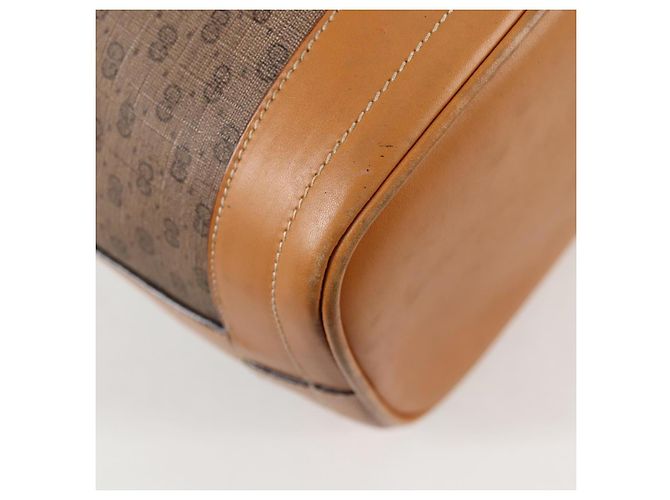 Gucci Borsa a Spalla Micro GG Supreme PVC Beige Oro Auth ep9824 D'oro - vista 15