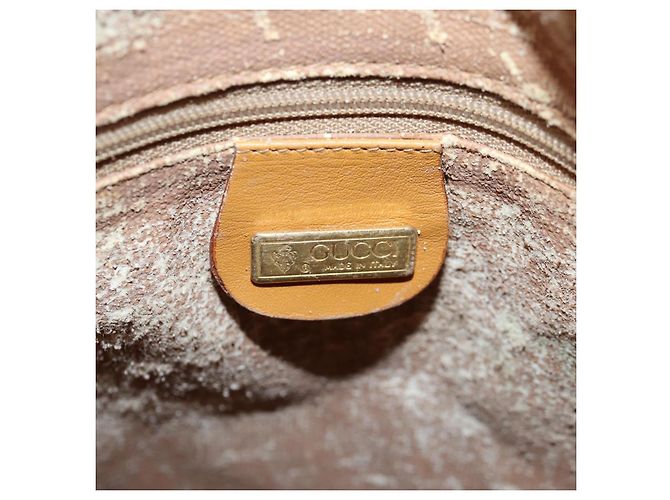 Gucci Borsa a Spalla Micro GG Supreme PVC Beige Oro Auth ep9824 D'oro - vista 18