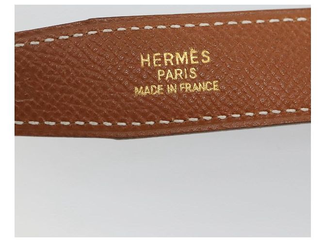 Hermès Cintura HERMES Constance in pelle oro blu Auth 133264 D'oro - vista 10