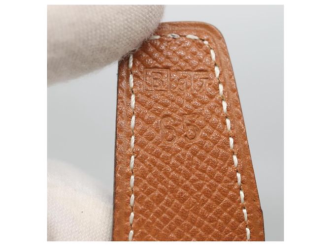 Hermès Cintura HERMES Constance in pelle oro blu Auth 133264 D'oro - vista 11