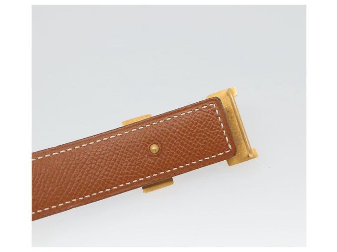 Hermès Cintura HERMES Constance in pelle oro blu Auth 133264 D'oro - vista 7