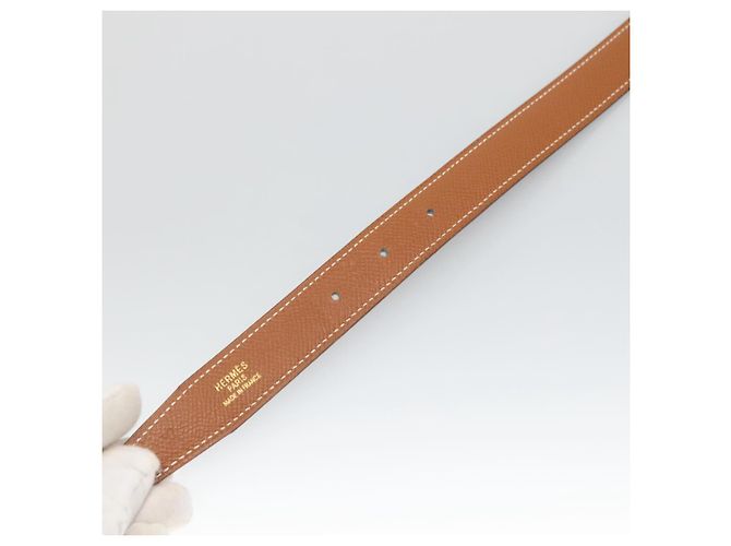 Hermès Cintura HERMES Constance in pelle oro blu Auth 133264 D'oro - vista 8