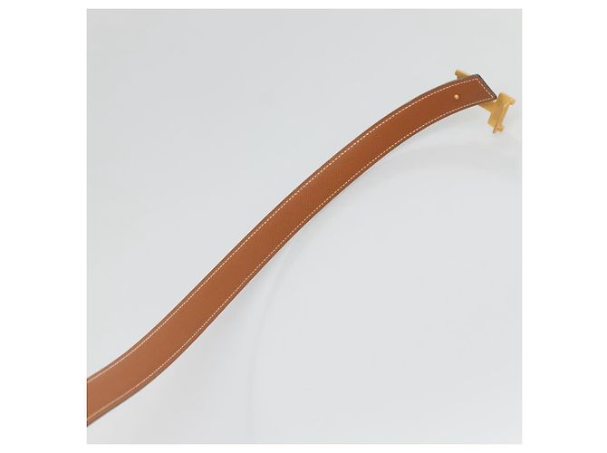 Hermès Cintura HERMES Constance in pelle oro blu Auth 133264 D'oro - vista 9