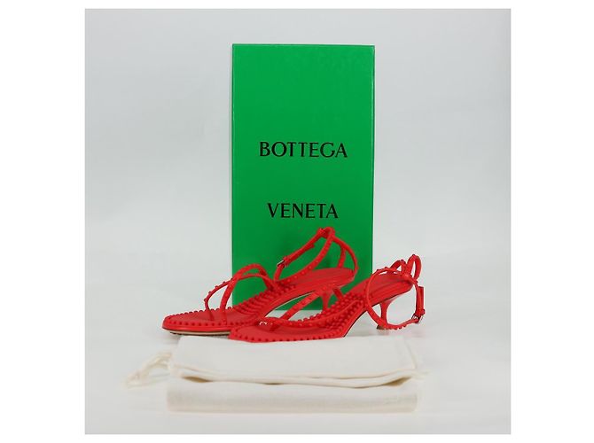 Autre Marque BOTTEGA VENETA Sandali Pelle Rosa Auth 134459M - vista 12