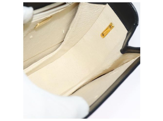 BALLY Borsa a Spalla in Pelle Nera e Oro Auth sw1097 Nero D'oro - vista 19